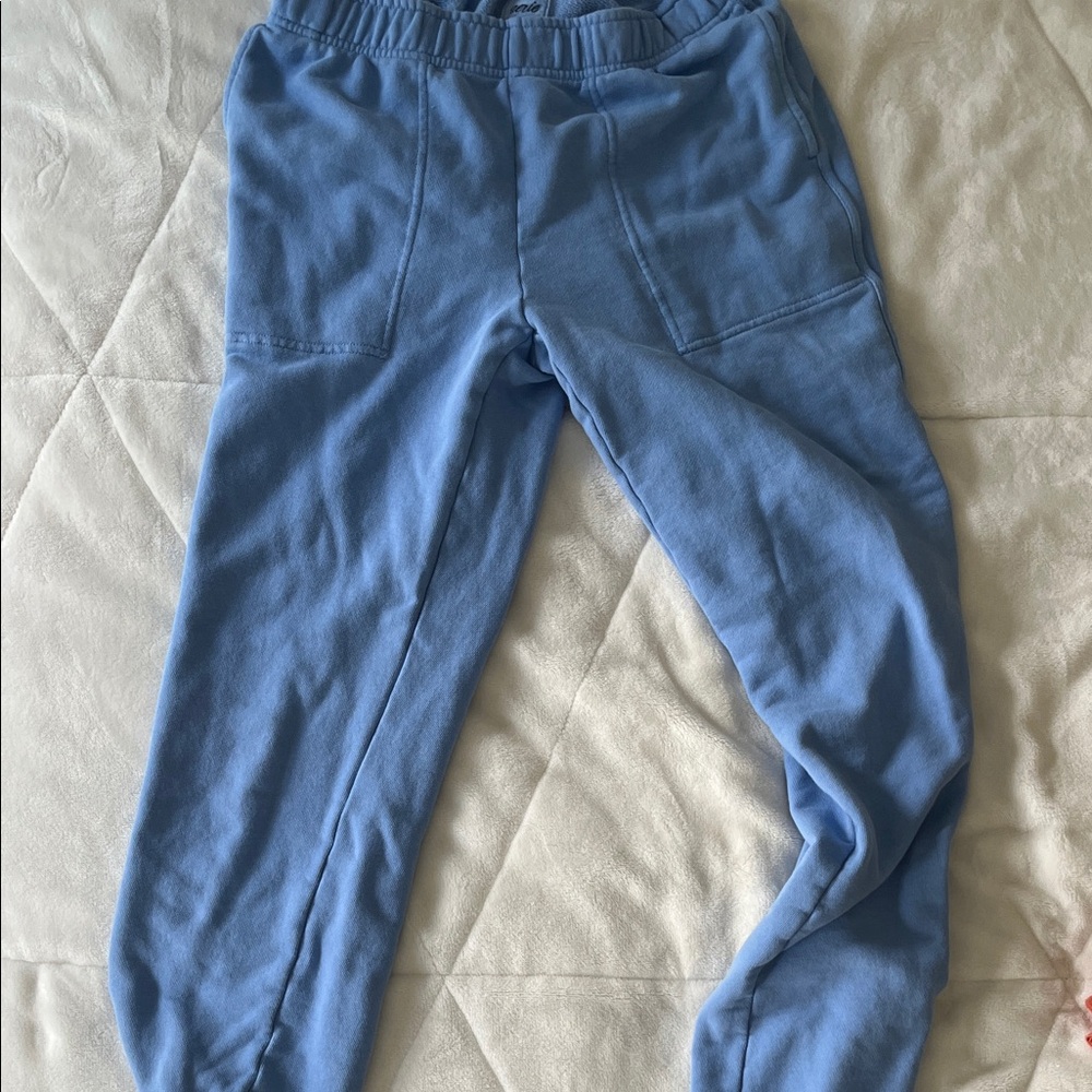 Aerie Blue Sweatpants with Tapered Leg Design